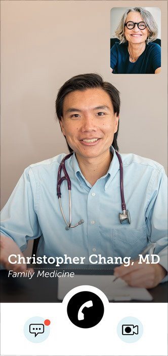 screenshot of NormanMD call with Christopher Chang, MD